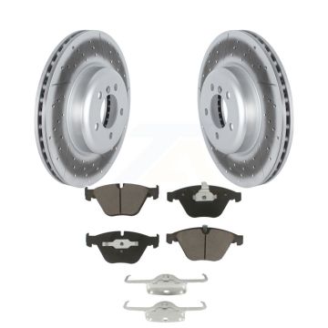 Front Coated Disc Brake Rotors And Ceramic Pads Kit For 2012 BMW 335i Convertible/Coupe KGC-102132