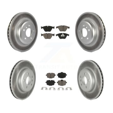 Front Rear Coated Disc Brake Rotors & Ceramic Pad Kit For BMW 640i xDrive Gran Coupe 535i KGC-102144