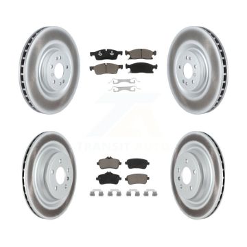Front Rear Coated Brake Rotors Ceramic Pad Kit For Mercedes-Benz GL350 GLS450 GL450 ML250 KGC-102154
