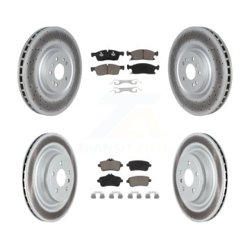 Front Rear Coated Brake Rotors Ceramic Pad Kit For Mercedes-Benz GL350 GLS450 GL450 ML250 KGC-102155