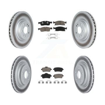 Front Rear Coated Brake Rotor & Ceramic Pad Kit For Mercedes-Benz GLE400 With AMG Package KGC-102157