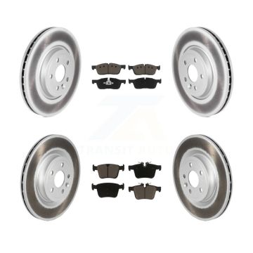 Front Rear Coated Disc Brake Rotors And Ceramic Pads Kit For Jaguar F-Pace KGC-102166