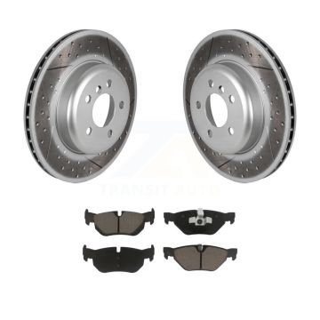 Rear Coat Brake Rotors Ceramic Pad Kit For BMW 328i xDrive With 345mm Diameter Rotor KGC-102177