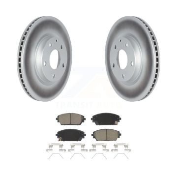 Front Coated Disc Brake Rotors And Ceramic Pads Kit For Mazda 3 Sport AWD KGC-102187