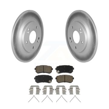 Rear Coated Disc Brake Rotors And Ceramic Pads Kit For Hyundai Kona Kia Seltos KGC-102208