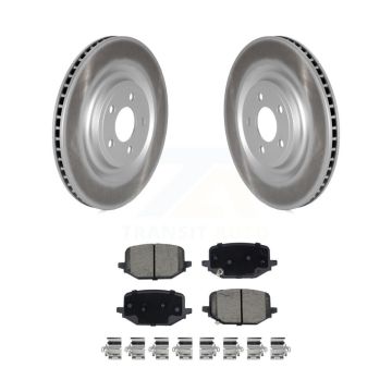 Rear Coated Brake Rotors Ceramic Pad Kit For Ford Explorer Lincoln Aviator Police Utility KGC-102210