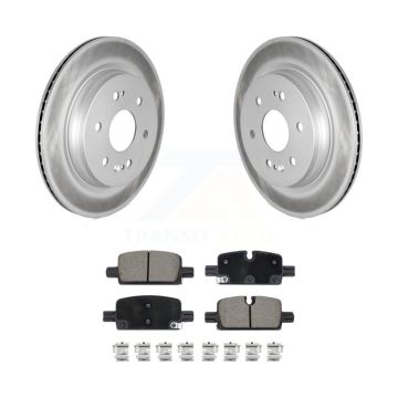 Rear Coat Brake Rotor Ceramic Pad Kit For GMC Chevrolet Silverado 1500 Sierra Yukon Tahoe KGC-102211
