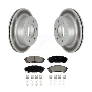 Rear Coated Disc Brake Rotors And Ceramic Pads Kit For 2019-2023 Ford Ranger KGC-102215