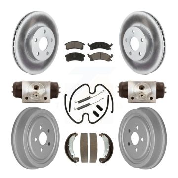 Front Rear Coat Disc Brake Rotor Ceramic Pad Drum Kit (9Pc) For Pontiac Sunfire Chevrolet KGC-102222