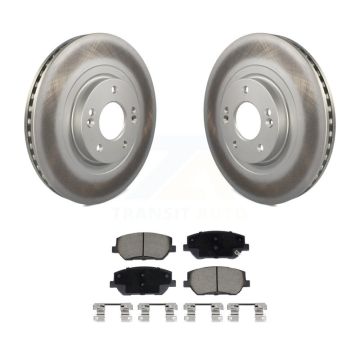 Front Coated Disc Brake Rotors And Ceramic Pads Kit For 2019-2020 Hyundai Santa Fe KGC-102224