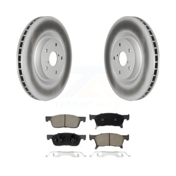 Front Coated Disc Brake Rotors And Ceramic Pads Kit For 2019-2024 Subaru Ascent KGC-102227