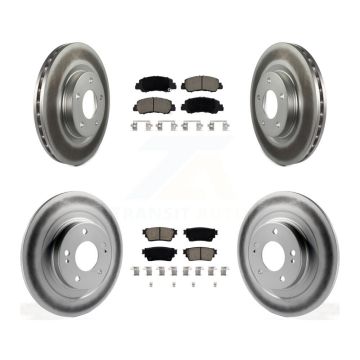 Front Rear Coated Disc Brake Rotors And Ceramic Pads Kit For Mitsubishi Eclipse Cross KGC-102229
