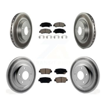 Front Rear Coated Disc Brake Rotors And Ceramic Pads Kit For Mitsubishi Eclipse Cross KGC-102230