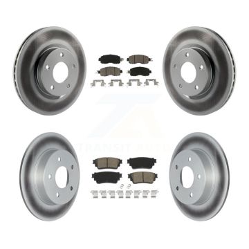 Front Rear Coat Brake Rotor Ceramic Pad Kit For Nissan Altima With Electric Parking KGC-102234