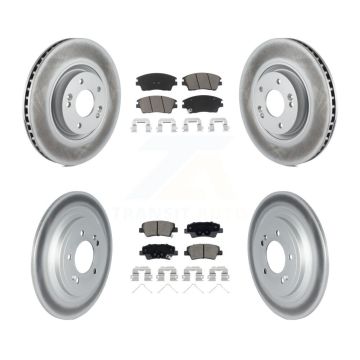 Front Rear Coat Brake Rotors Ceramic Pad Kit For Kia Sportage With Electric Parking KGC-102235