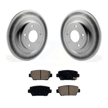 Rear Coated Disc Brake Rotors And Ceramic Pads Kit For Mitsubishi Eclipse Cross KGC-102243