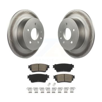 Rear Coated Brake Rotor Ceramic Pad Kit For 19-20 Nissan Altima With Manual Parking KGC-102244