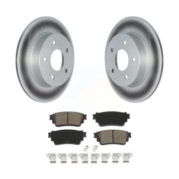 Rear Coated Disc Brake Rotors And Ceramic Pads Kit For Nissan Kicks Altima KGC-102245