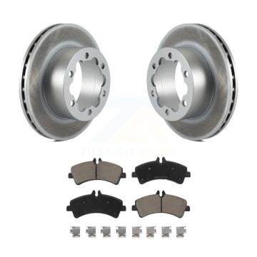 Rear Coat Brake Rotors Ceramic Pad Kit For Sprinter 3500 Mercedes-Benz Dodge Freightliner KGC-102246