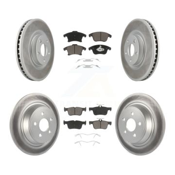 Front Rear Coat Brake Rotors Ceramic Pad Kit For Ford Police Responder Hybrid SSV Plug-In KGC-102251