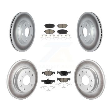 Front Rear Coated Disc Brake Rotors And Ceramic Pads Kit For Mazda 3 Sport AWD KGC-102254