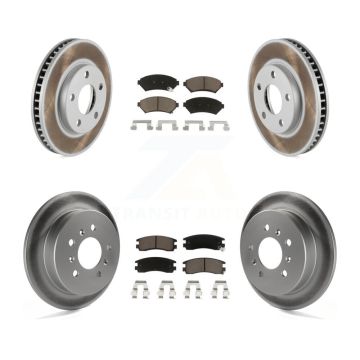 Front Rear Coated Brake Rotor Ceramic Pad Kit For Buick Century Chevrolet Venture Pontiac KGC-102256