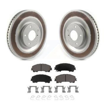 Front Coated Disc Brake Rotors And Ceramic Pads Kit For INFINITI QX50 QX55 KGC-102267