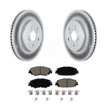 Front Coated Disc Brake Rotors And Ceramic Pads Kit For Toyota Corolla Prius Prime KGC-102269