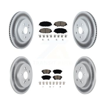 Front Rear Coated Disc Brake Rotors And Ceramic Pads Kit For Toyota Corolla KGC-102278