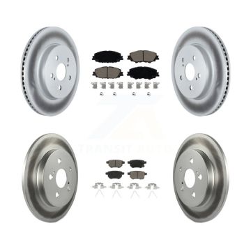 Front Rear Coat Disc Brake Rotor Ceramic Pad Kit For 2020-2022 Toyota Corolla Prius Prime KGC-102282