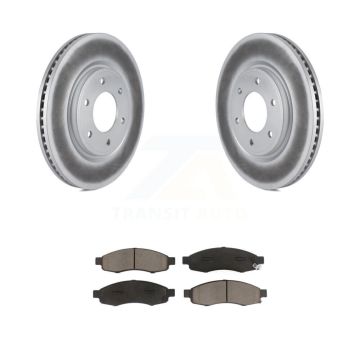Front Coated Disc Brake Rotors And Ceramic Pads Kit For 2007 Nissan TITAN From 04 07 KGC-102293