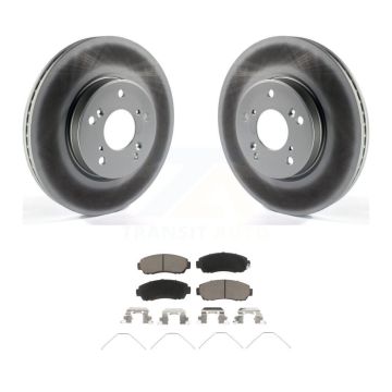 Front Coated Disc Brake Rotors And Ceramic Pads Kit For Honda CR-V KGC-102297