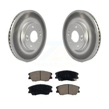 Front Coated Disc Brake Rotors And Ceramic Pads Kit For Kia Soul EV KGC-102298
