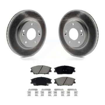 Front Coated Disc Brake Rotors And Ceramic Pads Kit For Hyundai Venue Kia Soul KGC-102299