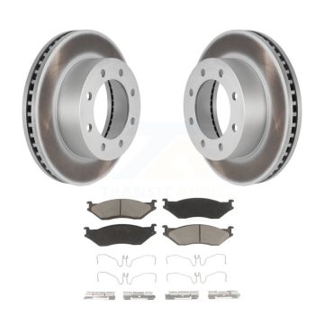 Front Coat Brake Rotors Ceramic Pad Kit For 05-09 Ford F-450 Super Duty With 8 Lug Wheels KGC-102301