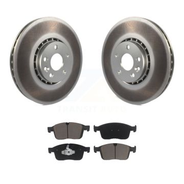 Front Coat Brake Rotors Ceramic Pad Kit For 17 Volvo XC60 With 328mm Diameter Rotor KGC-102302