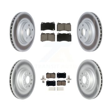 Front Rear Coat Brake Rotors Ceramic Pad Kit For 2017-2019 Tesla X S With Brembo Calipers KGC-102309