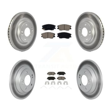 Front Rear Coat Brake Rotor Ceramic Pad Kit For 2020-2022 Kia Soul 1.6L with Turbocharged KGC-102310
