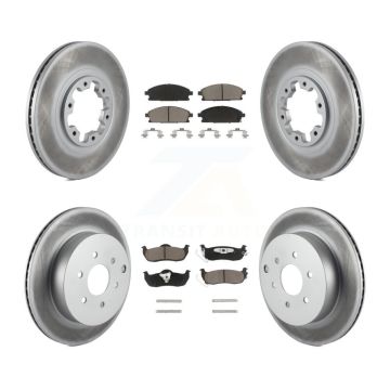 Front Rear Coated Disc Brake Rotors Ceramic Pad Kit For 2004 Nissan Pathfinder From 08 04 KGC-102319