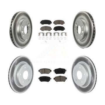 Front Rear Coated Disc Brake Rotors And Ceramic Pads Kit For Nissan Rogue Sport Qashqai KGC-102323