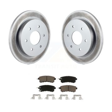 Rear Coated Disc Brake Rotor Ceramic Pad Kit For 2017-2019 Nissan Armada With Solid KGC-102331