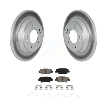 Rear Coated Disc Brake Rotors And Ceramic Pads Kit For 2020-2022 Kia Soul 1.6L KGC-102332