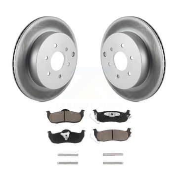 Rear Coated Disc Brake Rotors And Ceramic Pads Kit For 2004 Nissan Pathfinder From 08 04 KGC-102335