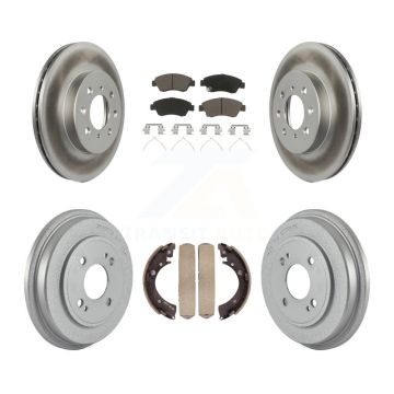 Front Rear Coated Disc Brake Rotor Ceramic Pad Drum Kit For Honda Civic With 4 Lug Wheels KGC-102338