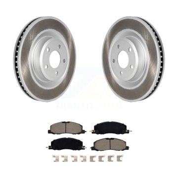 Front Coated Disc Brake Rotors And Ceramic Pads Kit For Ford Explorer Lincoln Aviator KGC-102346