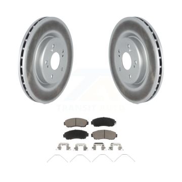 Front Coated Disc Brake Rotors And Ceramic Pads Kit For 2019-2023 Acura RDX KGC-102347