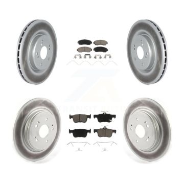 Front Rear Coated Disc Brake Rotors And Ceramic Pads Kit For 2019-2021 Acura RDX KGC-102362