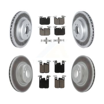 Front Rear Coated Disc Brake Rotors And Ceramic Pads Kit For 2018-2020 BMW M240i xDrive KGC-102368