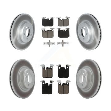 Front Rear Coated Disc Brake Rotors And Ceramic Pads Kit For 2018-2020 BMW M240i xDrive KGC-102370