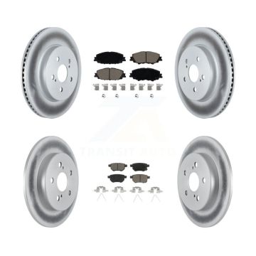 Front Rear Coat Brake Rotors Ceramic Pad Kit For Toyota Corolla With Manual Parking KGC-102373